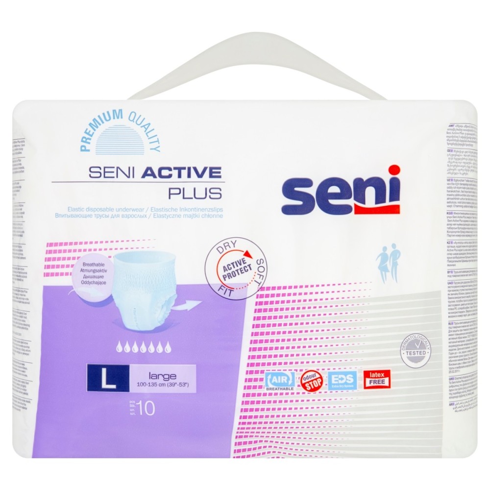 Seni Active Plus Large Elastic absorbent panties 10 pieces