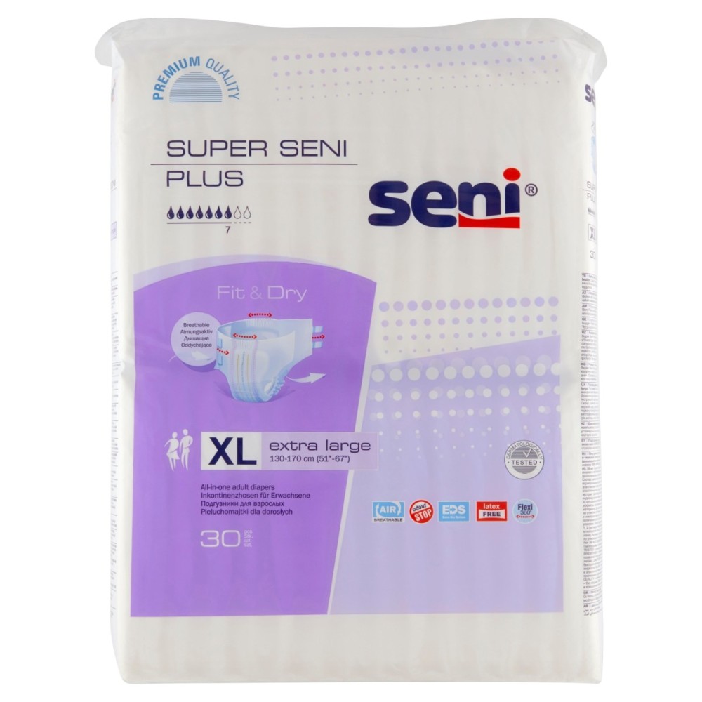 Seni Super Plus Extra Large Diapers for adults, 30 pieces