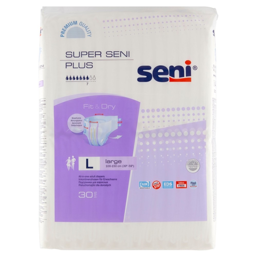 Seni Super Plus Large Diapers for adults, 30 pieces