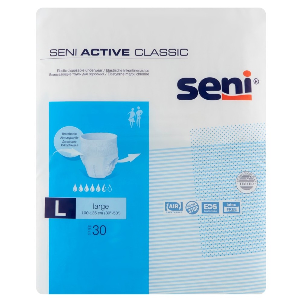 Seni Active Classic Large Elastic absorbent panties 30 pieces