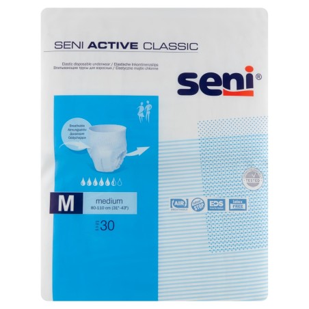 Seni Active Classic Medium Elastic saugfähige Höschen 30 Stück