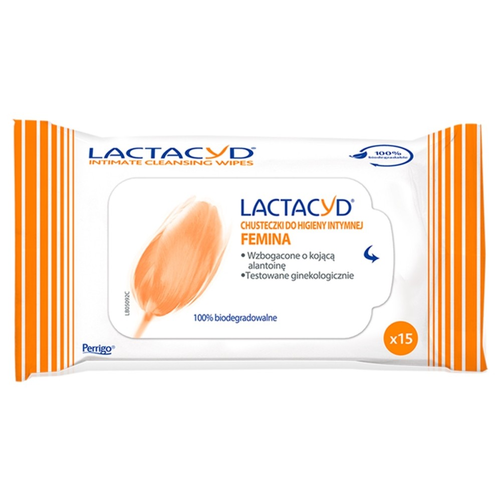 Lactacyd Femina Intimate hygiene wipes 15 pieces