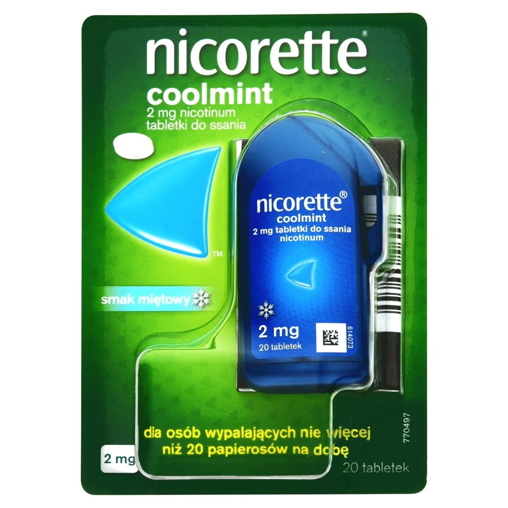 Nicorette Coolmint Lozenges 2 mg tablets 20 pcs.
