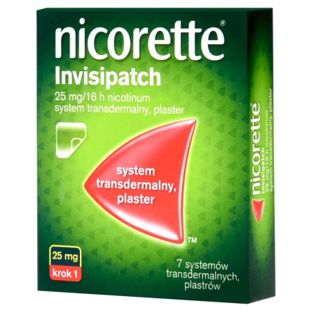 Nicorette Invisipatch Plaster 25 mg 7 sztuk