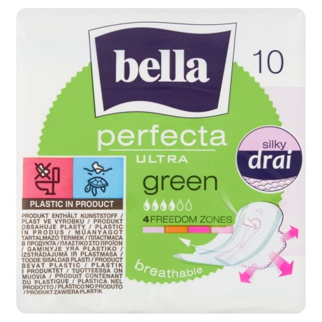 Assorbenti igienici Bella Perfecta Ultra Green Silky Drai 10 pezzi