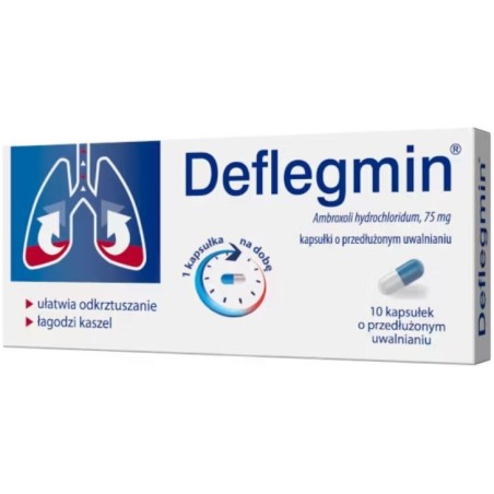 Deflegmin extended-release capsules 0.075g 10 pieces