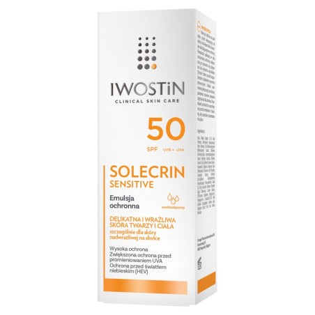 Iwostin Solecrin Sensitive Emulsja ochronna SPF 50 100 ml