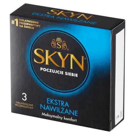 Skyn Non-latex extra lubricated condoms, 3 pieces