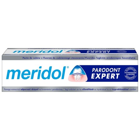 meridol Paradont Expert pasta do zębów na paradotoze ze składnikiem o działaniu antybakteryjnym 75ml