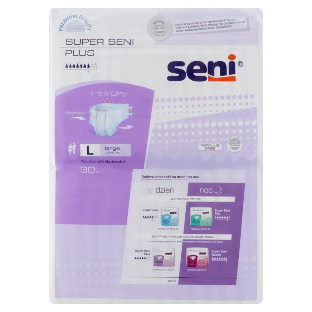 Seni Super Plus Large Medical device, diaper pants for adults, 30 pieces
