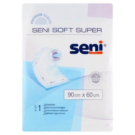 Serviettes hygiéniques pour dispositif médical Seni Soft Super 90 cm x 60 cm