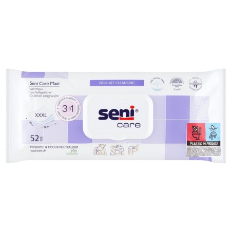 Seni Care Maxi Prebiotic & Odor Neutraliser Care wipes XXXL 52 pieces