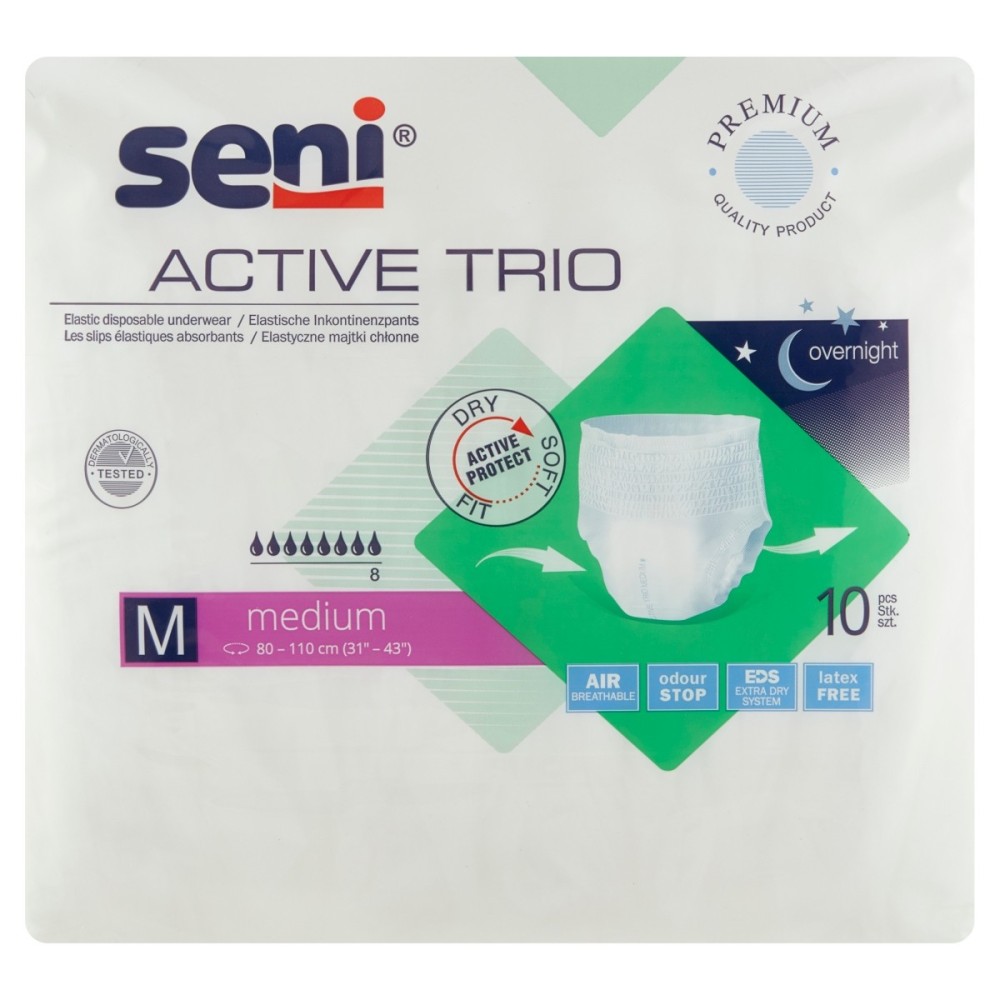 Seni Active Trio Medium Elastic absorbent panties 10 pieces