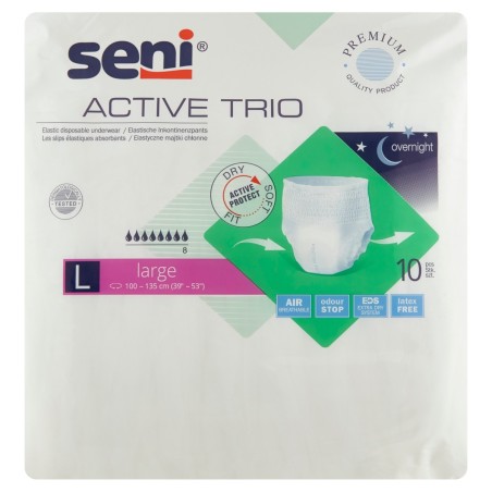 Seni Active Trio Large Elastic saugfähige Höschen 10 Stück