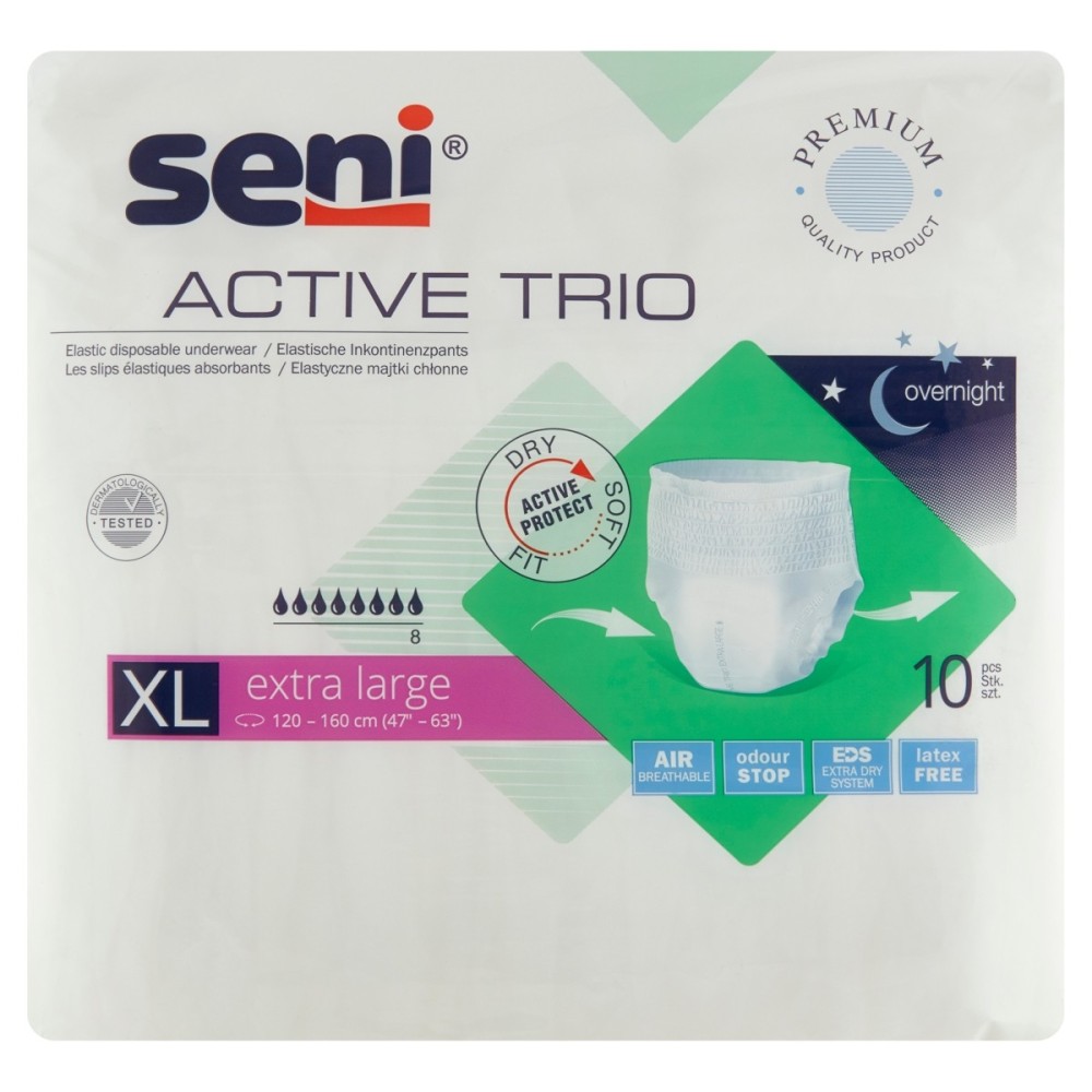 Seni Active Trio Extra Large Elastische saugfähige Höschen 10 Stück