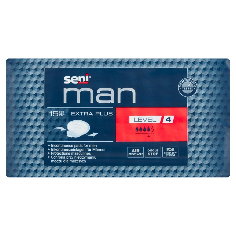 Seni Man Extra Plus Pieluchy anatomiczne dla mężczyzn 15 sztuk