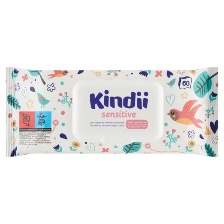 Kindii Sensitive Wipes for babies and children 60 pieces