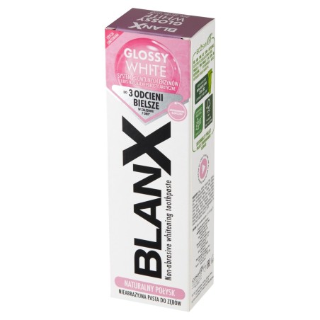 Blanx Glossy White Nicht scheuernde Zahnpasta 75 ml
