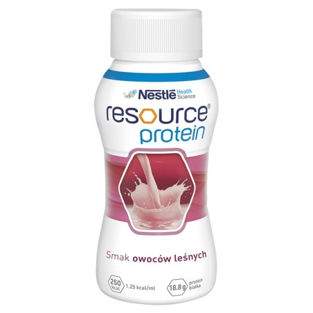 Nestlé Resource Protein Liquid nutritional preparation, forest fruit flavor, 800 ml (4 x 200 ml)