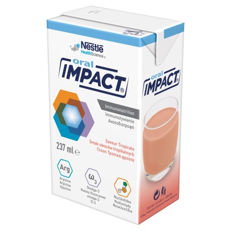 Impact Oral Liquid nutritional preparation, tropical fruit flavor, 3 x 237 ml