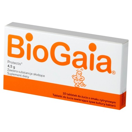 BioGaia Protectis Dietary Supplement Lemon-flavored chewable tablets 4.5 g (10 pieces)
