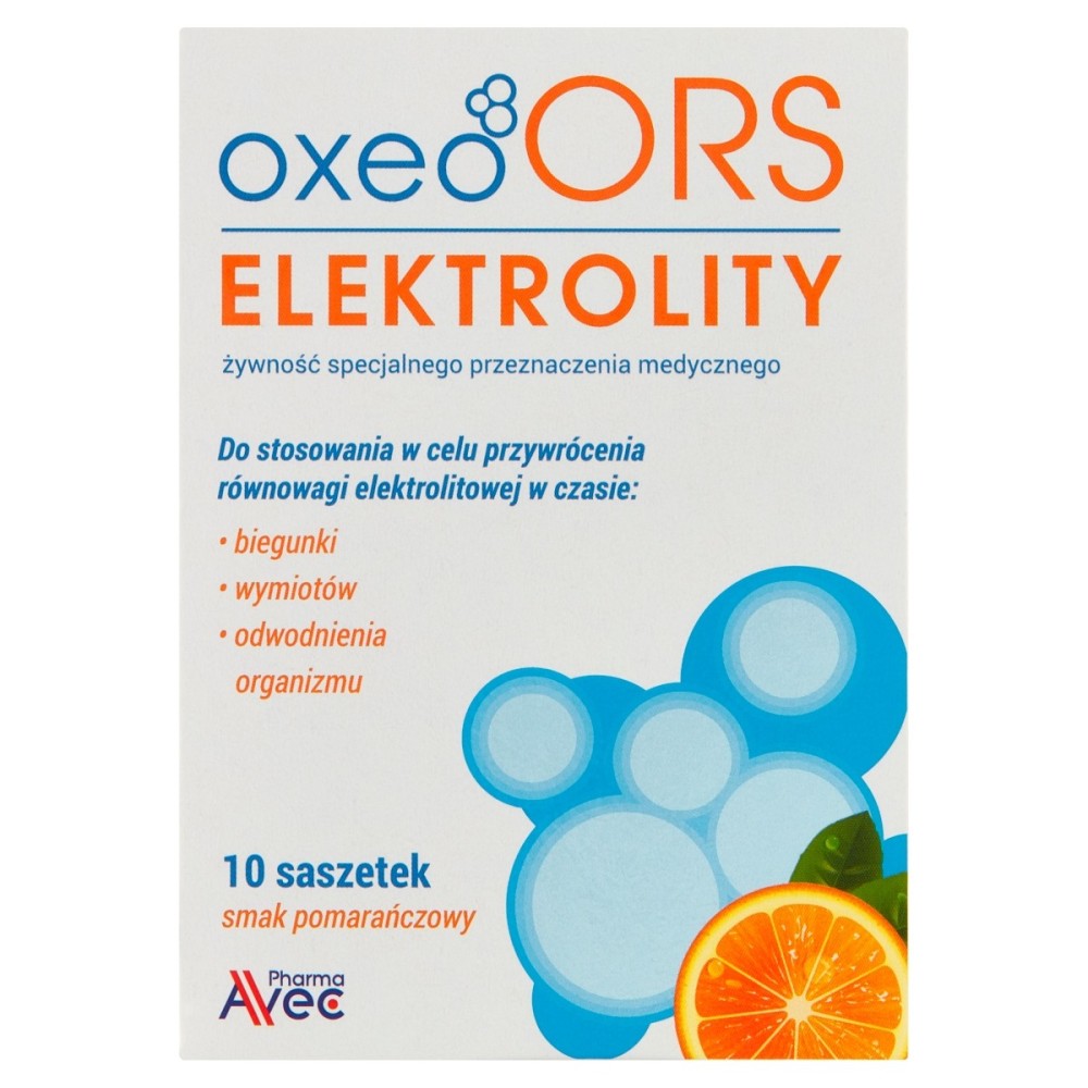 Oxeo ORS Aliment destiné à des fins médicales spéciales, électrolytes 42 g (10 x 4,2 g)