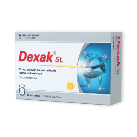 Dexak SL, 25 mg, granule pro perorální roztok, 20 sáčků