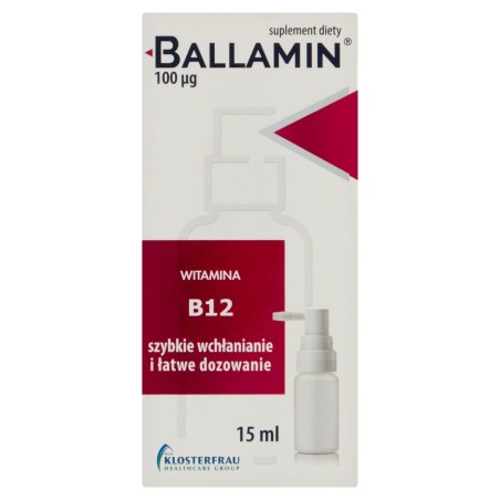 Ballamin Suplemento dietético vitamina B12 100 μg 15 ml