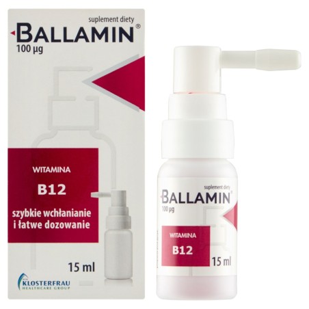Ballamin Doplněk stravy vitamín B12 100 μg 15 ml