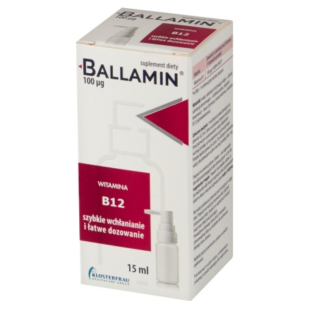 Ballamine Complément alimentaire vitamine B12 100 μg 15 ml