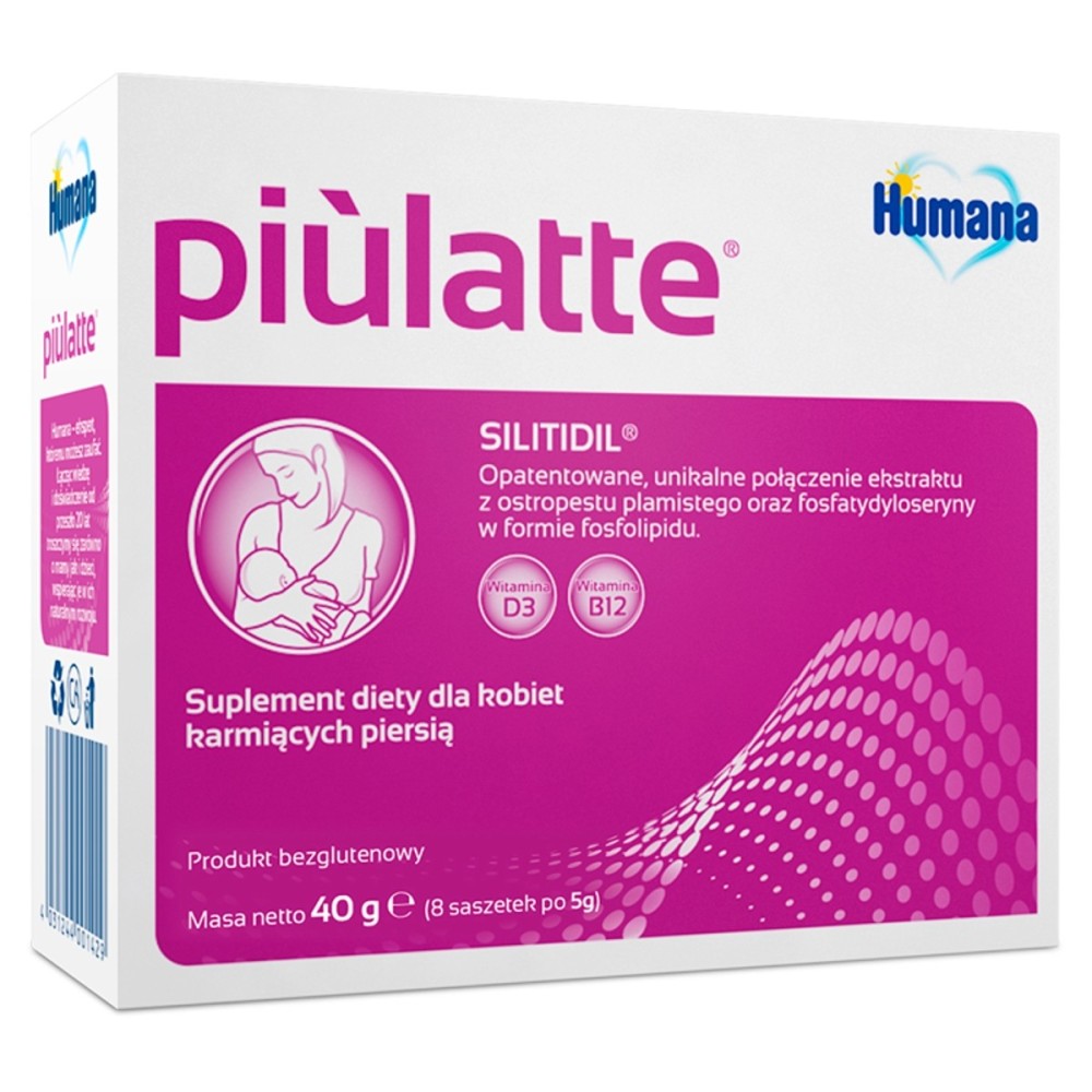 Humana Piùlatte Dietary supplement for breastfeeding women 40 g (8 x 5 g)