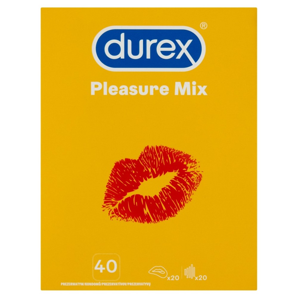 Durex Preservativos Pleasure Mix 40 piezas