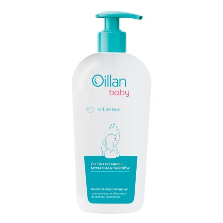 Oillan Baby Gel 3in1 zum Baden, Waschen von Körper und Haaren 750 ml