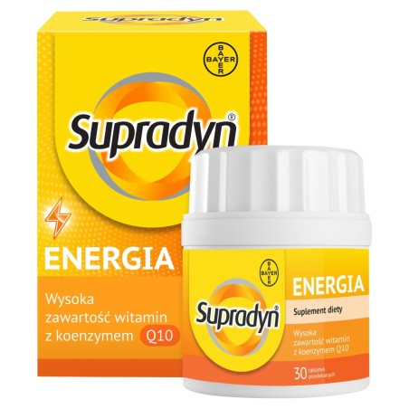 Supradyn Energy Doplněk stravy, obalené tablety, ovocná příchuť 38,46 g (30 x 1,282 g)