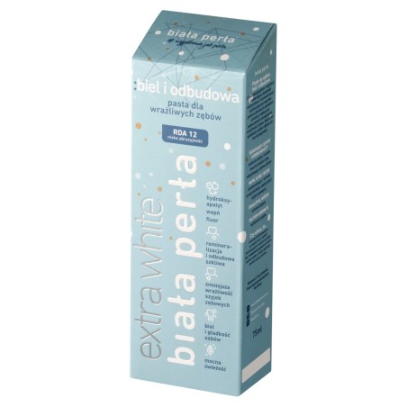 Pasta Perla Blanca para dientes sensibles, blanqueamiento y reconstrucción, 75 ml