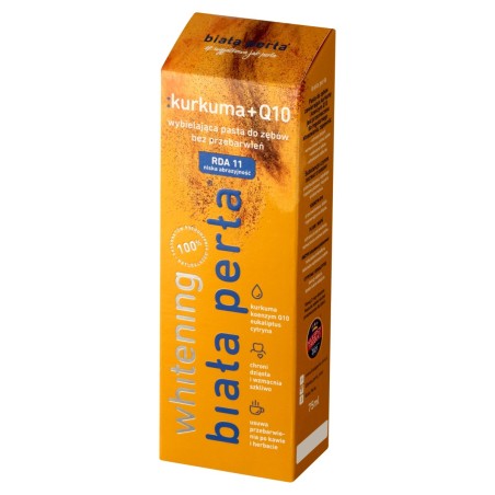 White Pearl Whitening toothpaste without discoloration turmeric + Q10 75 ml