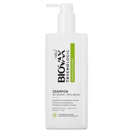 L'biotica Biovax Trychologic Oily shampoo for hair and scalp 200 ml