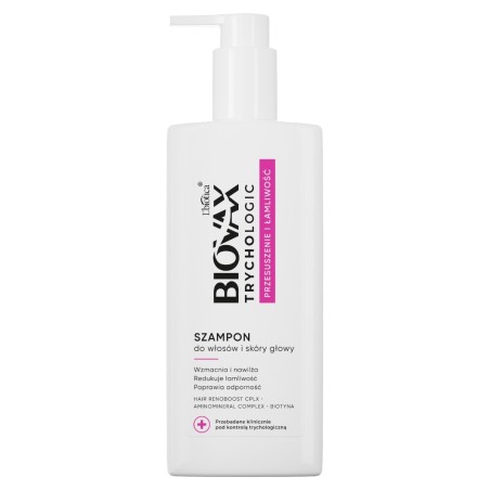 L'biotica Biovax Trychologic šampon pro suchost a lámavost vlasů a vlasové pokožky 200 ml