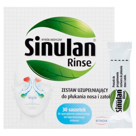 Sinulan Rinse Medical device, doplňková sada pro výplach nosu a dutin, 64,8 g (30 x 2,16 g)
