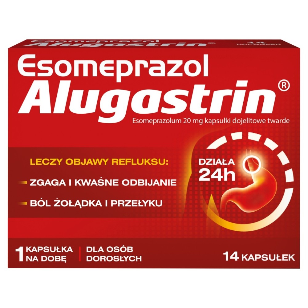 Alugastrin Esomeprazole Esomeprazolum 20 mg Medicine 14 pieces