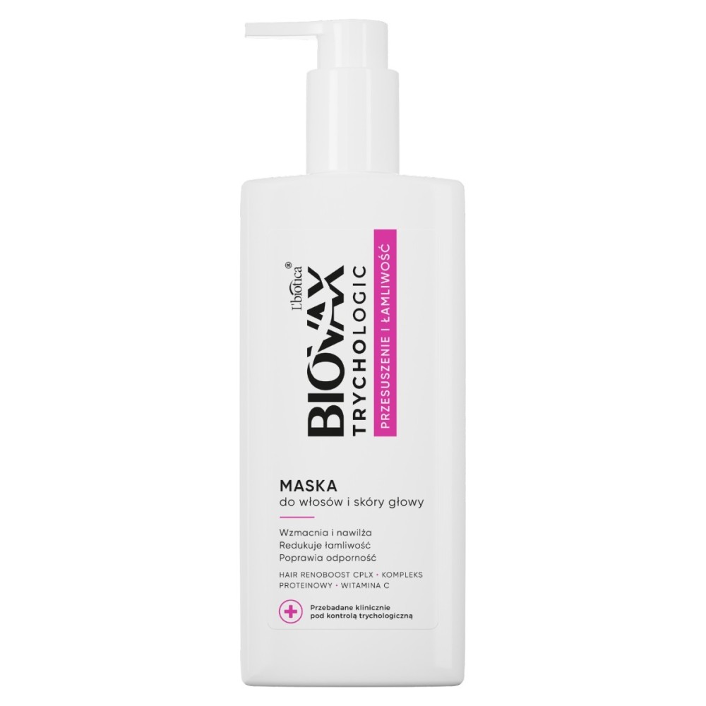 L'biotica Biovax Trychologic maska ​​na suchost a lámavost vlasů a vlasové pokožky 200 ml