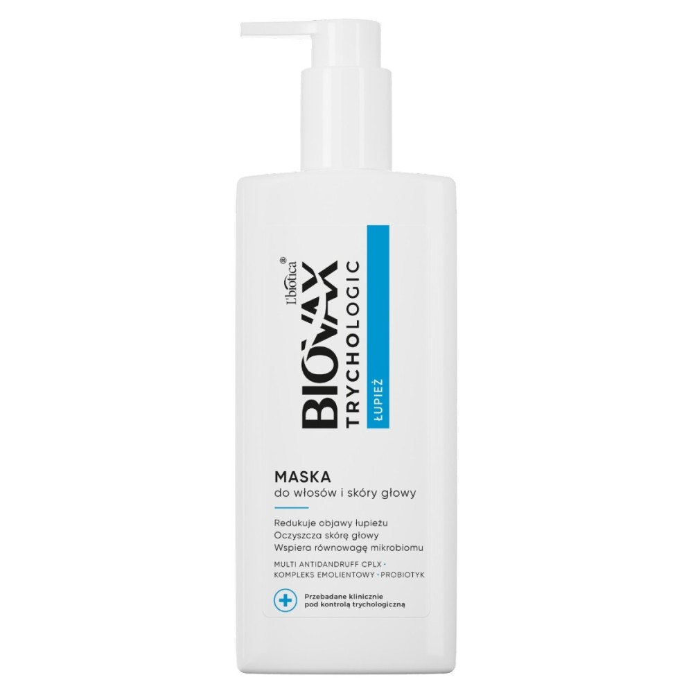 L'biotica Biovax Trychologic maschera antiforfora per capelli e cuoio capelluto 200 ml
