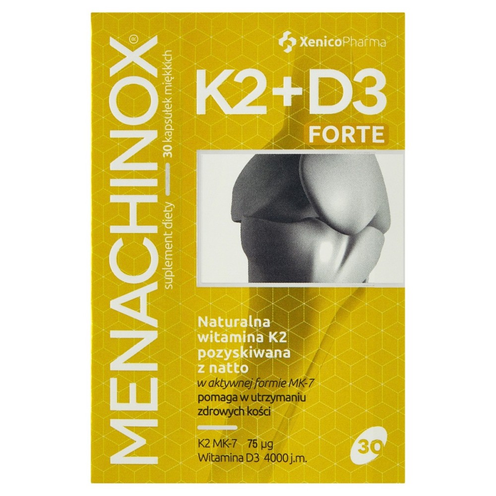Menachinox Suplemento dietético K2 + D3 forte 8,1 g (30 x 270 mg)