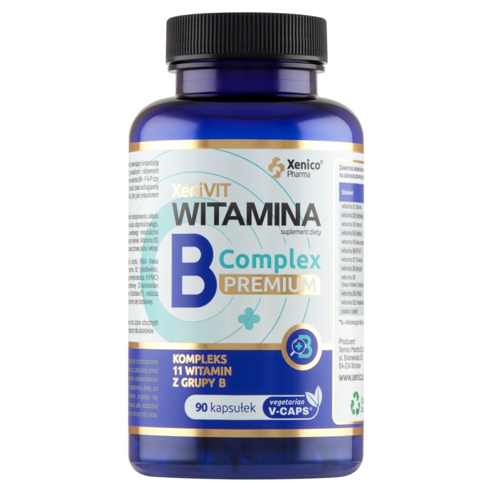 XeniVit Nahrungsergänzungsmittel Vitamin B-Komplex Premium 41,58 g (90 x 462 mg)