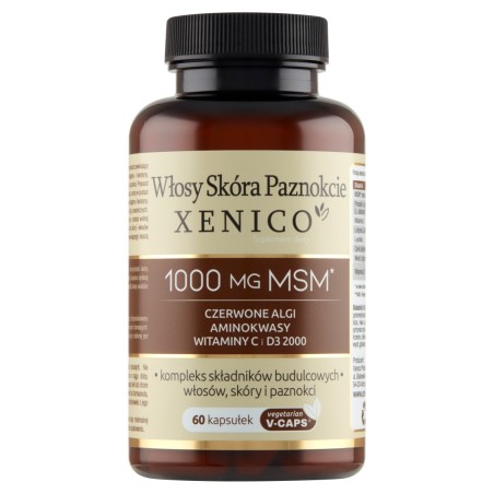 Xenico Dietary supplement hair skin nails 1000 mg MSM 57 g (60 x 950 mg)