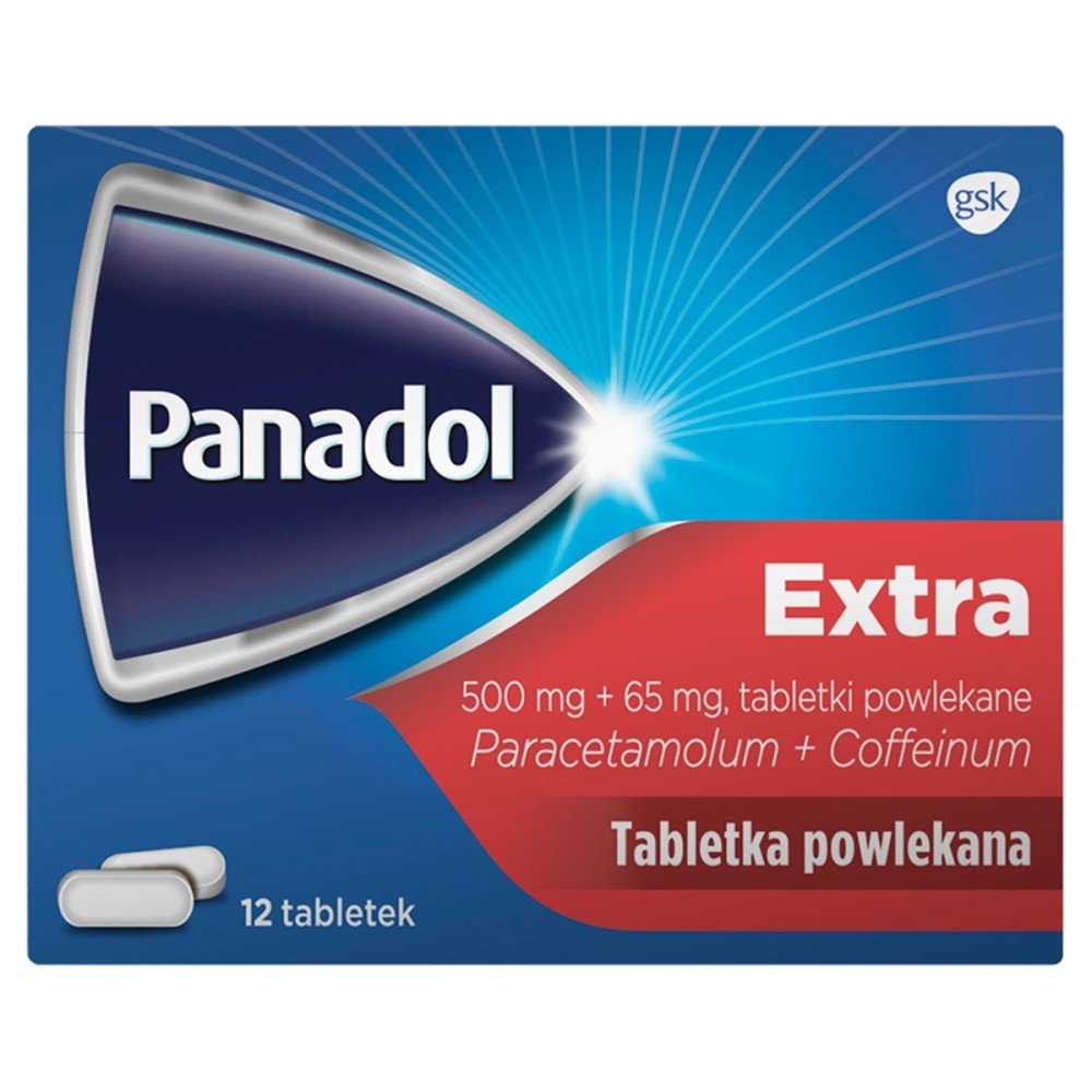 Panadol Extra 500 mg + 65 mg Film-coated tablets 12 pieces