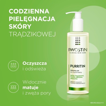 Iwostin Purritin Aktywny żel do mycia twarzy 150 ml