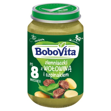 BoboVita Potatoes with beef and spinach after 8 months 190 g