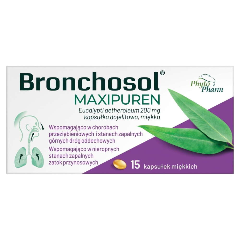 Bronchosol Maxipuren Eucalypti Aetheroleum 200 mg Capsules 30 pcs.