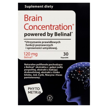 Brain Concentration 120 mg Suplement diety 12 g (30 sztuk)